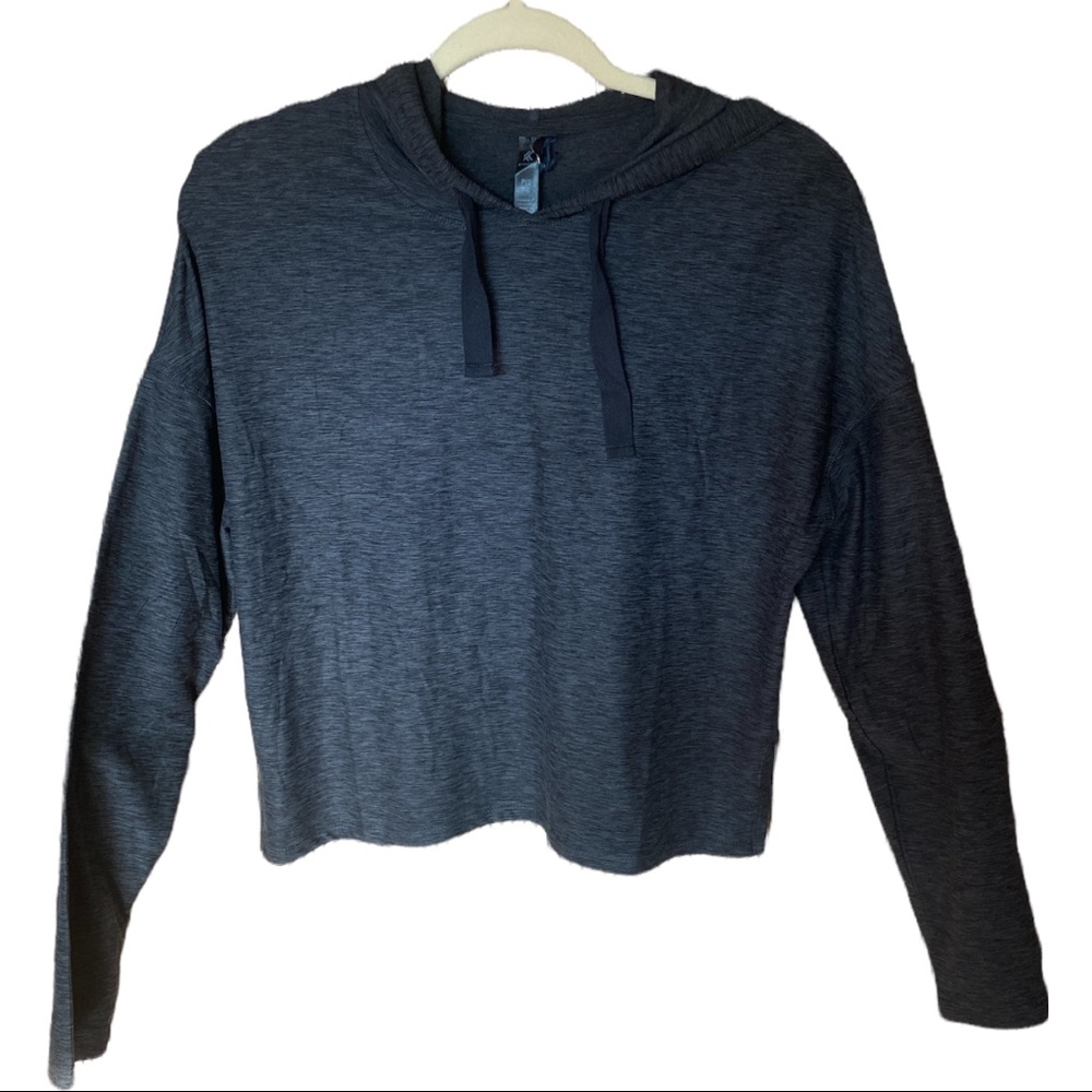 Kyodan Long Sleeve Hoodie charcoal gray small petite
